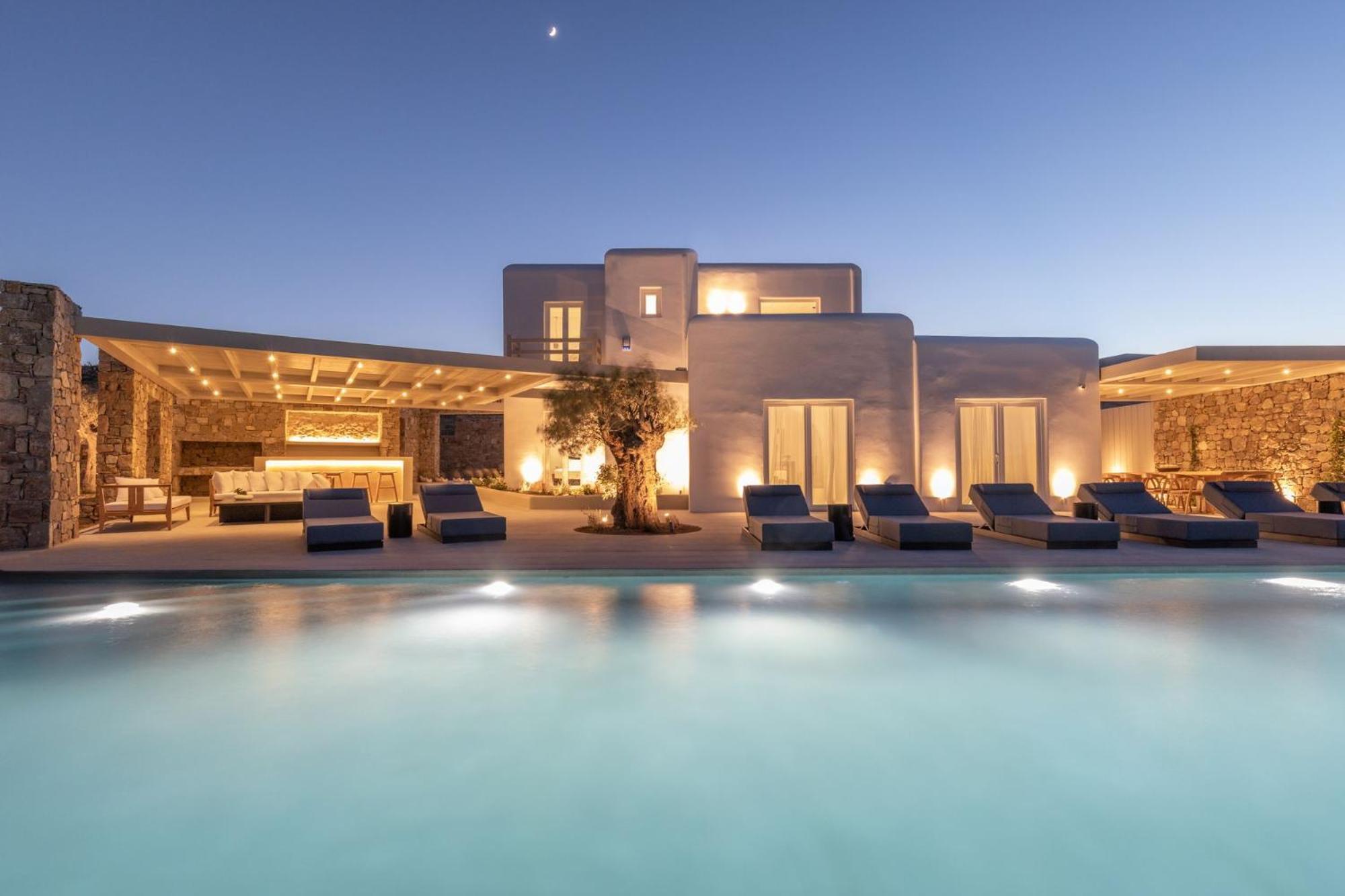 Blue Eye Grand Villa Mykonos Kalafati Exterior foto