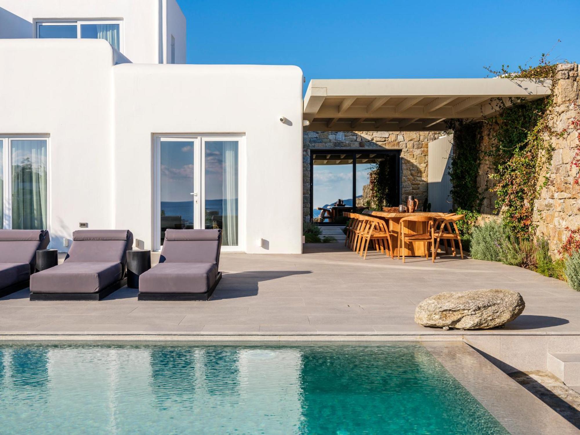 Blue Eye Grand Villa Mykonos Kalafati Exterior foto