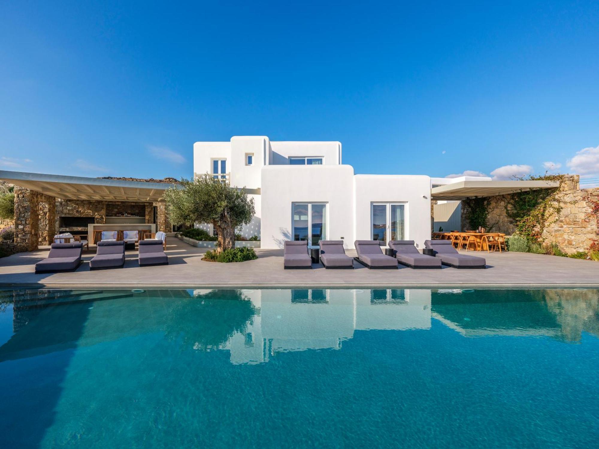 Blue Eye Grand Villa Mykonos Kalafati Exterior foto