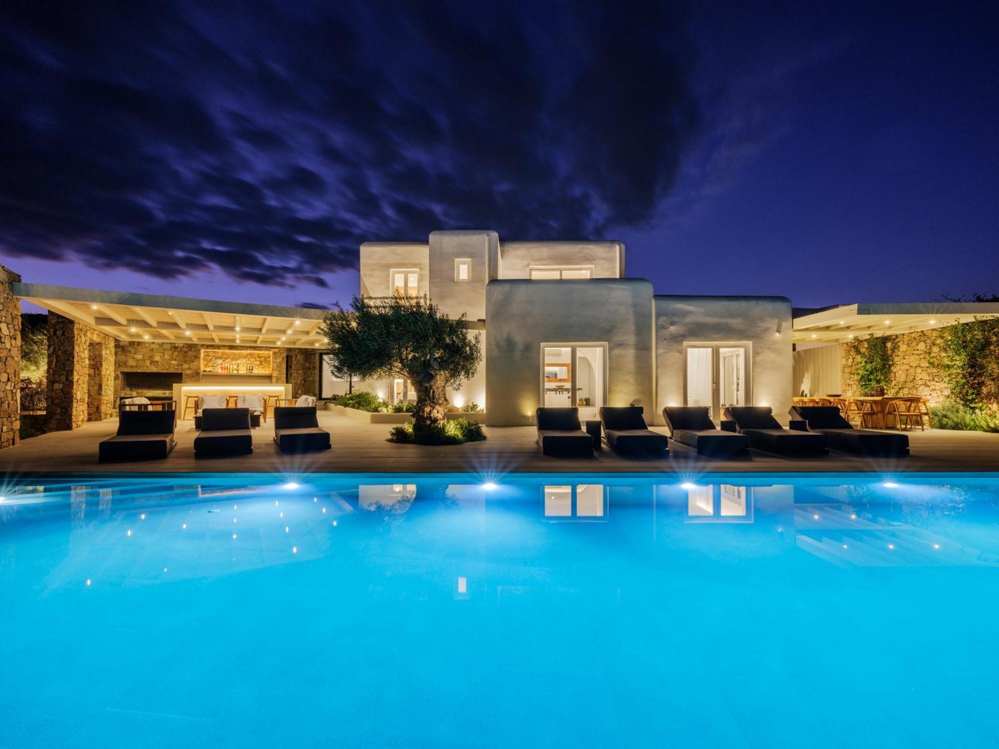 Blue Eye Grand Villa Mykonos Kalafati Exterior foto