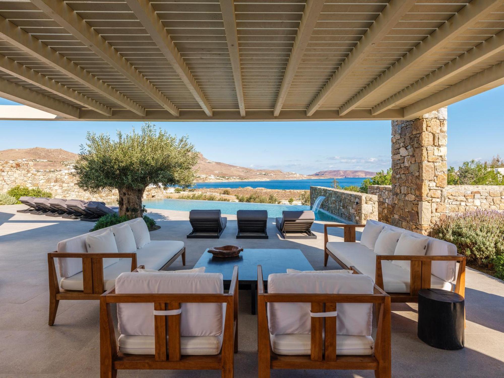 Blue Eye Grand Villa Mykonos Kalafati Exterior foto